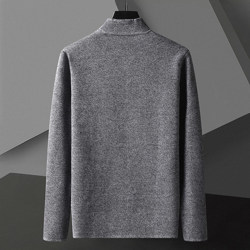 Men's Sweaters Cardigan Jacket Men Solid Color Knitted Casual Stand Collar Slim Fit Coat Mens Sweater Khaki Black Gray 4Xl 230223