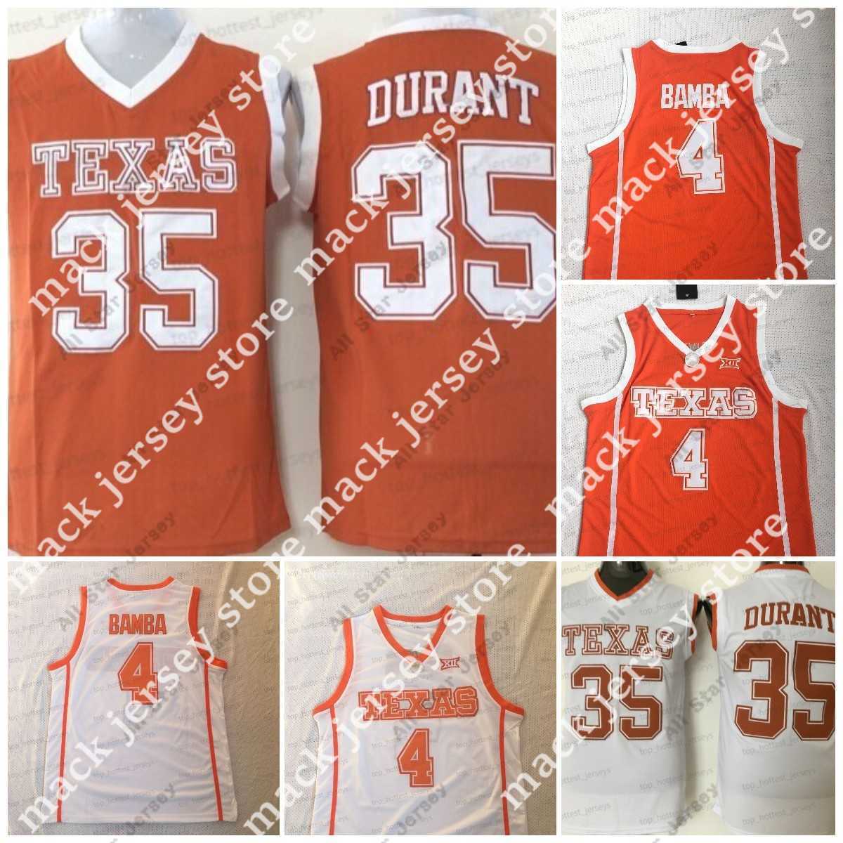 Basketball Jerseys NCAA College Texas Longhorns #35 Kevin Durant Basketball Jersey Mo Bamba Mens Basketball Jerseys Wear Orange White