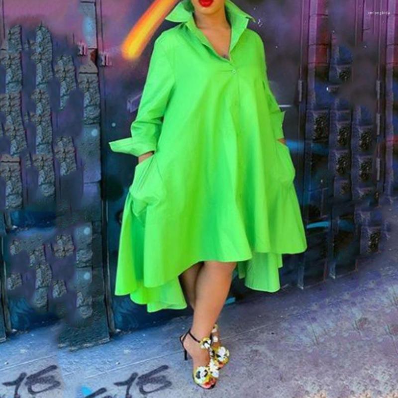 Casual Dresses Plus Size Shirt Dress Women 2023 Spring Summer Long Sleeve Solid Green Loose Single Breasted Irregular Sundress
Casual Dresses Plus Size Shirt Dress Women 2023 Spring Summer Long Sleeve Solid Green Loose Single Breasted Irregular Sundress