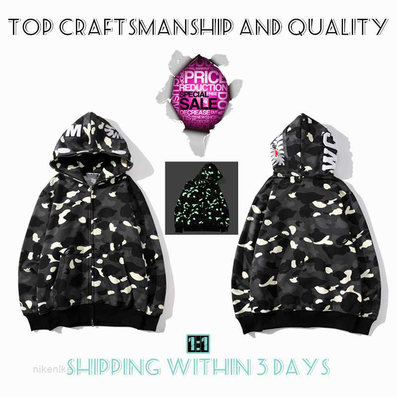 Top Craftsmanship Mens Hoodies Shark Pullover Apes Hoodie Designer Jacket Tiger Full Zip Harajuku Sweatshirt Fashion Co-branding Camouflage Luminous Hoodys AAAH, No.7
Top Craftsmanship Mens Hoodies Shark Pullover Apes Hoodie Designer Jacket Tiger Full Zip Harajuku Sweatshirt Fashion Co-branding Camouflage Luminous Hoodys AAAH, No.7