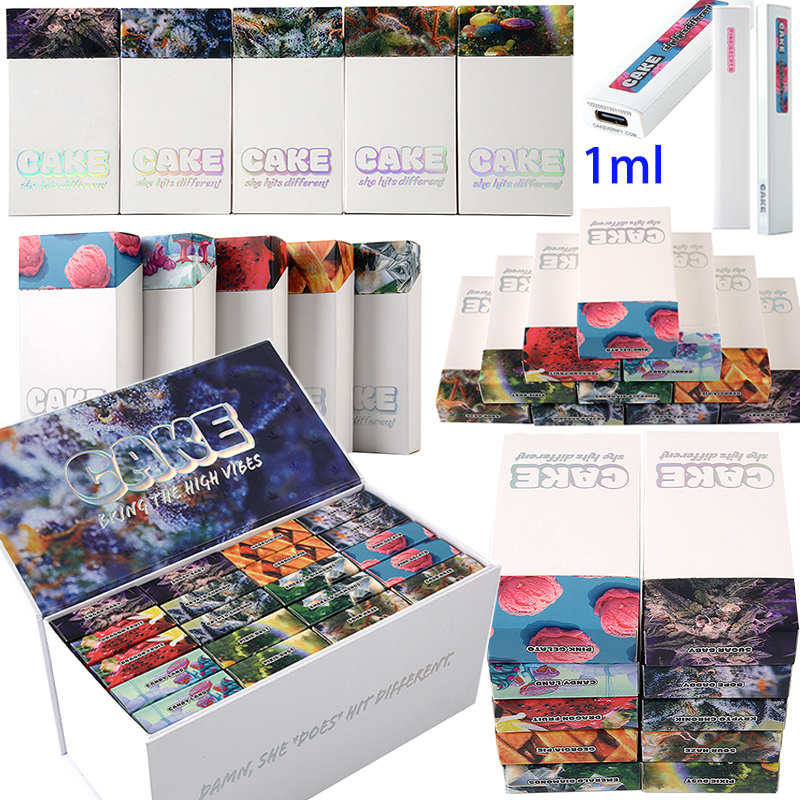 Cake Gen 5 Vape Pens 1.0ml Disposable Device Pods Empty Carts 280mAh Rechargeable Starter Kits Preheating With Type C Cable 10 Flavors Electronic Cigarettes 
Cake Gen 5 Vape Pens 1.0ml Disposable Device Pods Empty Carts 280mAh Rechargeable Starter Kits Preheating With Type C Cable 10 Flavors Electronic Cigarettes