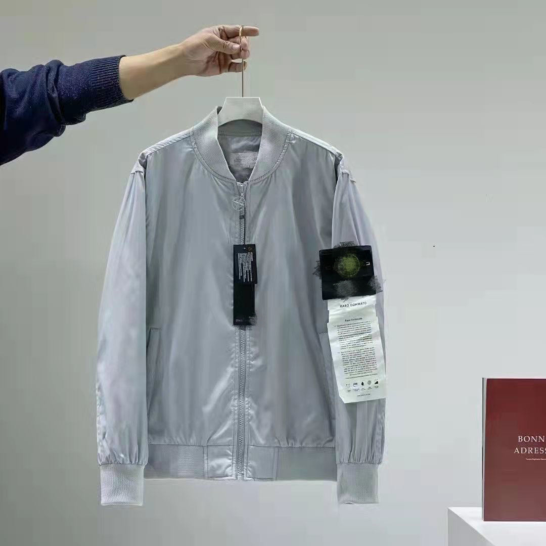Designer Couples Baseball Jacket Stone Top Version for Men and Women Cloth Couple Bomber Jacket Island Silky Smooth Fabric, Silver
Designer Couples Baseball Jacket Stone Top Version for Men and Women Cloth Couple Bomber Jacket Island Silky Smooth Fabric, Silver