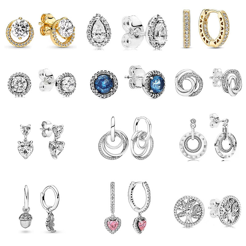 925 Pounds Silver New Fashion Charm 2022 Mother's Day New Earrings Double Love Wrapping Copper Earrings for Girl's Best Friend