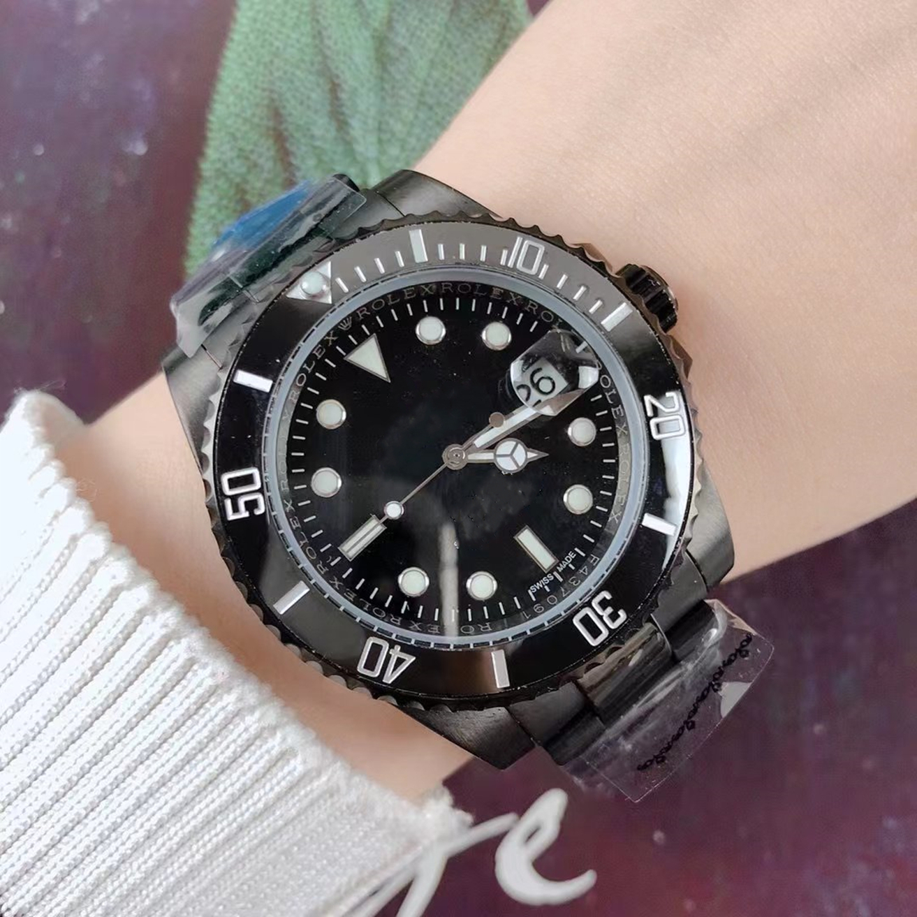 With original box Automatic Mechanical Wristwatch Sapphire Glass Ceramic Bezel Date Stainless Steel Full Black 40mm 116610LN 116610 Mens Watches Montre
With original box Automatic Mechanical Wristwatch Sapphire Glass Ceramic Bezel Date Stainless Steel Full Black 40mm 116610LN 116610 Mens Watches Montre