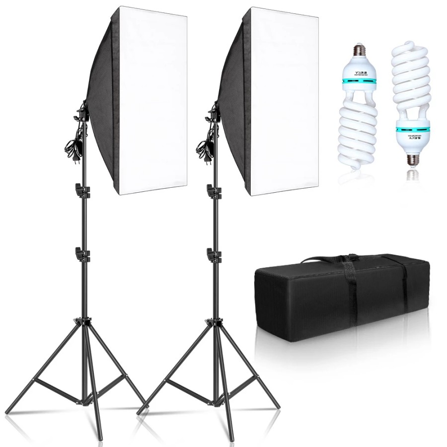 Photography 50x70CM Softbox Indoor Lighting Kits Professional Light System With E27 Photographic Bulbs Photo Studio Equipment
Photography 50x70CM Softbox Indoor Lighting Kits Professional Light System With E27 Photographic Bulbs Photo Studio Equipment