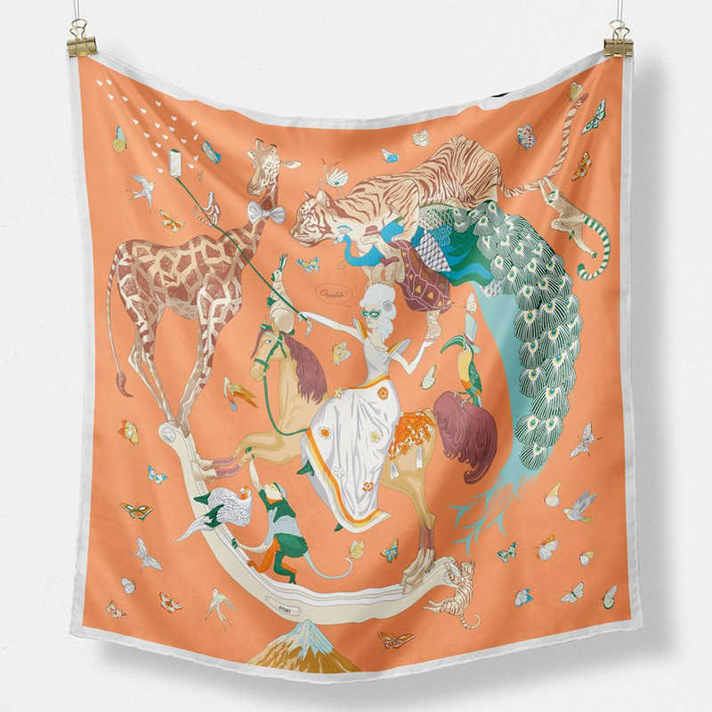 Twill Silk Scarf Woman Bandana Small Hair Hijab Silk Foulards Tie Headband Neckerchief 53CM Animal Printed Square Scarves
Twill Silk Scarf Woman Bandana Small Hair Hijab Silk Foulards Tie Headband Neckerchief 53CM Animal Printed Square Scarves