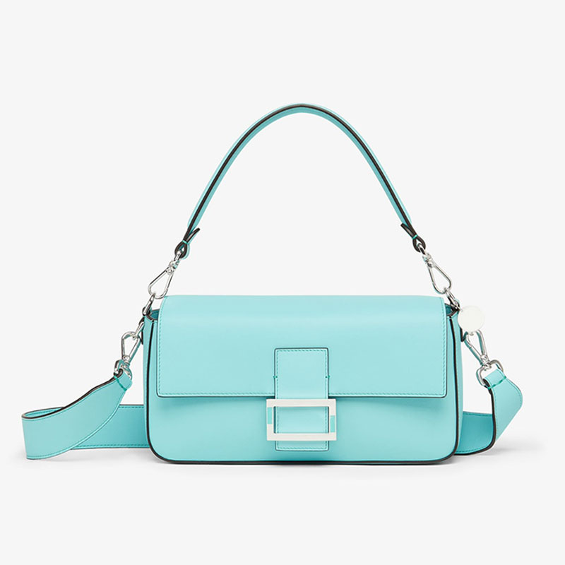 Blue Baguette Bag Flap Handbag Purse Genuine Leather Shoulder Crossbody Bags with Circular Silver Pendant Fashion Letter Magnetic Clasp Lady Totes Removable Strap, 10*6*2.5cm
Blue Baguette Bag Flap Handbag Purse Genuine Leather Shoulder Crossbody Bags with Circular Silver Pendant Fashion Letter Magnetic Clasp Lady Totes Removable Strap, 10*6*2.5cm