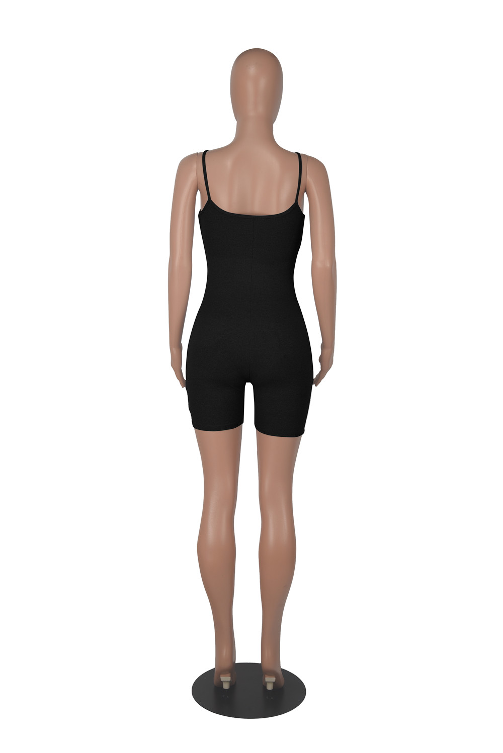 2023 Designer Sexy Ribbed Rompers Women Summer Sleeveless Spaghetti Straps Jumpsuits Casual V Neck Bodycon Playsuits Night Club Wear Overalls Wholesal