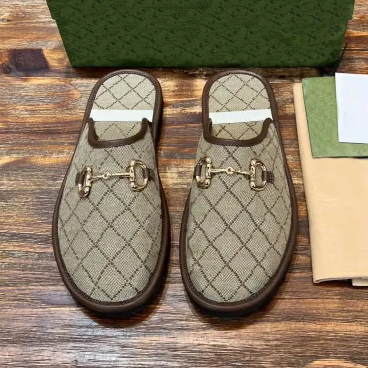 designer sandals Men Slip-on Sandal Love Parade Elea Slippers Canvas Rubber Sole Low Heel Mules Flip Flops Casual Wear Shoes Gift for Men Half Slides womens sandals