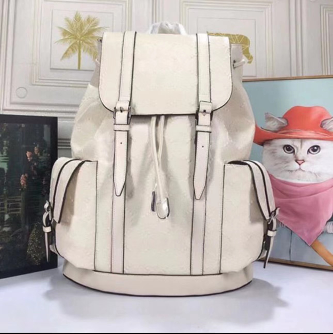 Ophidia leather messenger bag embossed men's backpack fashion women's backpack top designer quality schoolbag purse purse, White
Ophidia leather messenger bag embossed men's backpack fashion women's backpack top designer quality schoolbag purse purse, White