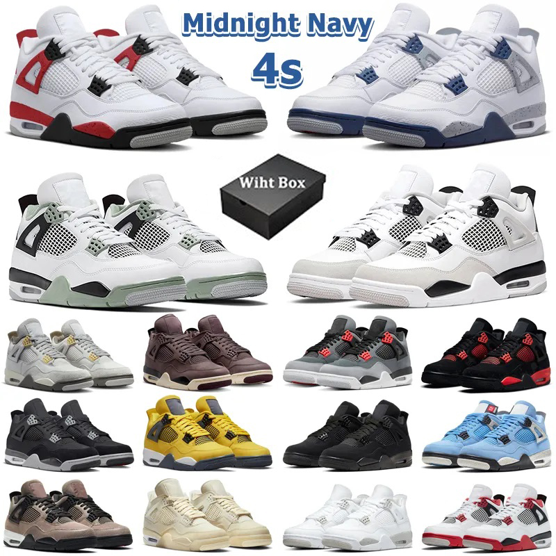 With box 4s basketball shoes women men Midnight Navy sneaker Black Cat Pink Curry Canvas Royal University Blue Canyon Purple Fire Red Thunder Sail athleisure shoes, 13
With box 4s basketball shoes women men Midnight Navy sneaker Black Cat Pink Curry Canvas Royal University Blue Canyon Purple Fire Red Thunder Sail athleisure shoes, 13
