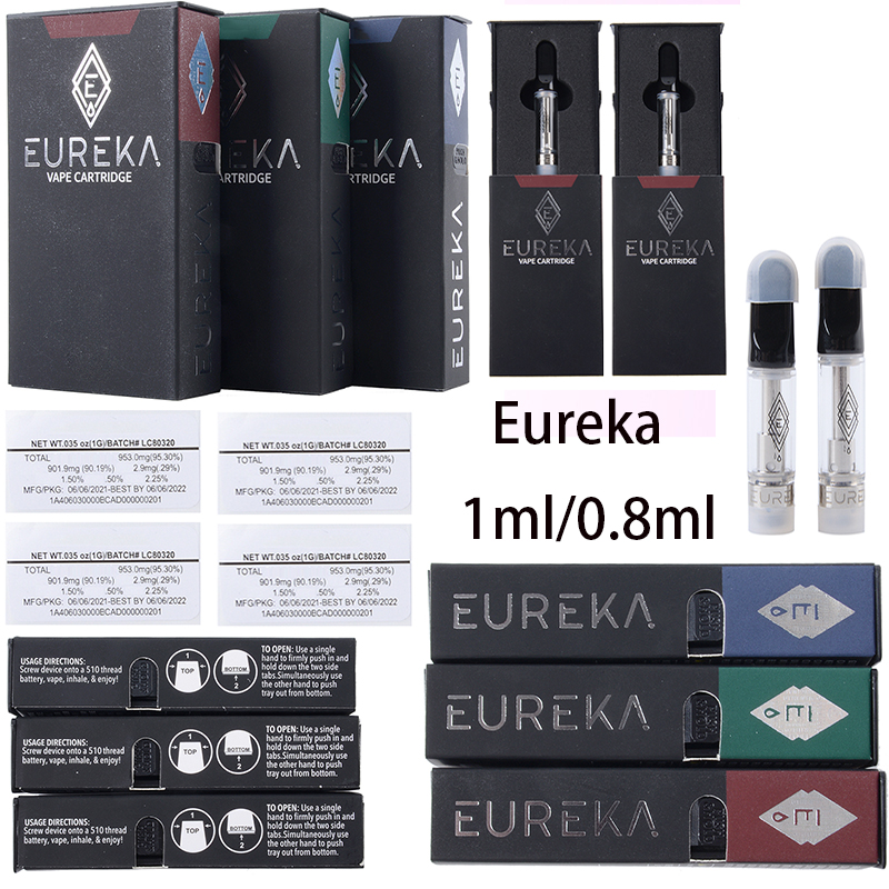 10 strains EUREKA Atomizers 1ml Ceramic Coil Carts Black Tips Vape Cartridges Screw In 510 Thread For Thick oil With Box packaging Vaporizer
10 strains EUREKA Atomizers 1ml Ceramic Coil Carts Black Tips Vape Cartridges Screw In 510 Thread For Thick oil With Box packaging Vaporizer
