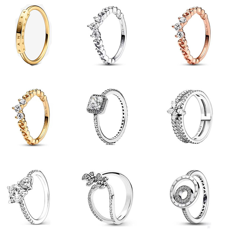 925 Pounds Silver New Fashion Charm Whirlpool Crown Ring Multi-ring Pave Close-set Ring Gift for Girlfriend