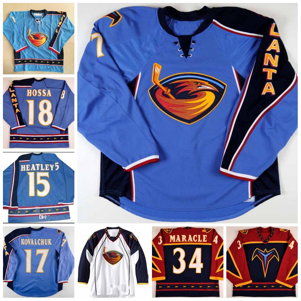 Vintage Atlanta Thrashers 17 ILYA KOVALCHUK Hockey Jerseys 18 Marian Hossa 15 DANY HEATLEY Zach Bogota Johan Hedberg Kari Lehtonen Thorburn Chris Chelios jersey, Custom name and number
Vintage Atlanta Thrashers 17 ILYA KOVALCHUK Hockey Jerseys 18 Marian Hossa 15 DANY HEATLEY Zach Bogota Johan Hedberg Kari Lehtonen Thorburn Chris Chelios jersey, Custom name and number