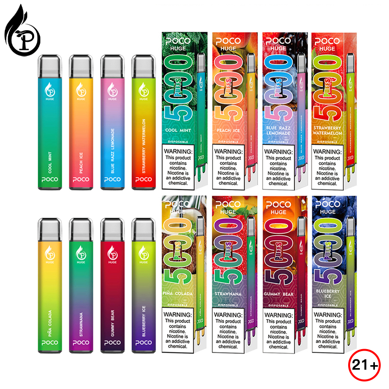Spain warehouse to EU Original e cigarette Poco Huge Disposable Vape Prefilled 15ml Pod 5000 Puffs 650mah Mesh coil rechargeable disposbale vapes
Spain warehouse to EU Original e cigarette Poco Huge Disposable Vape Prefilled 15ml Pod 5000 Puffs 650mah Mesh coil rechargeable disposbale vapes
