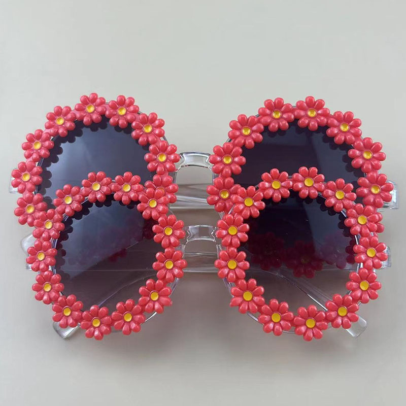 Kids Sunglasses Adult Round Flower Fashion Sunglasse Girls Boys Sport Shades Glasses UV400 Outdoor Sun Eyewear 7 Colors Z260305