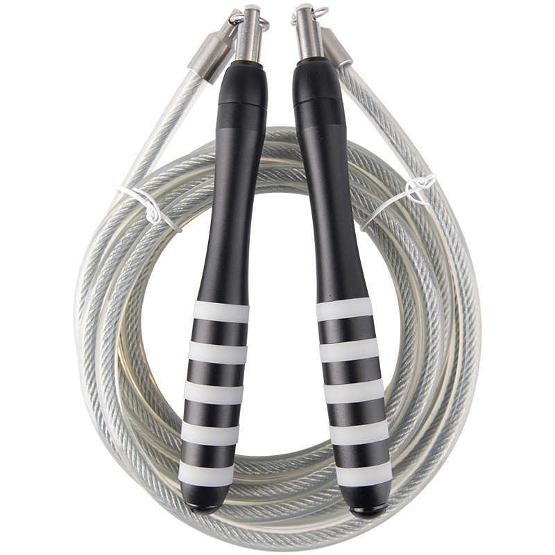 Jump Ropes NEVERTOOLATE BALL BEARING 8mm Steel rope TPU coating HEAVY jump skip rope fitness HIIT crossfit PU weighted J230224