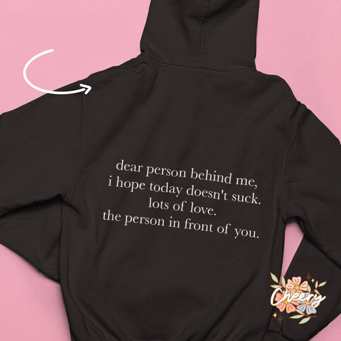 Womens Hoodies Sweatshirts cute Dear person behind me Hoodie Women Hoody Aesthetic Pullovers unisex pure cotton top jumper quote casual hoodies 230224