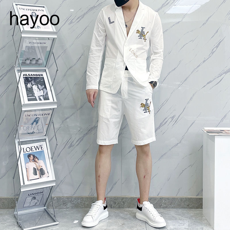 Men s Tracksuits Summer shorts for men badge embroidery fashion slim fit thin two piece 230224, White
Men s Tracksuits Summer shorts for men badge embroidery fashion slim fit thin two piece 230224, White