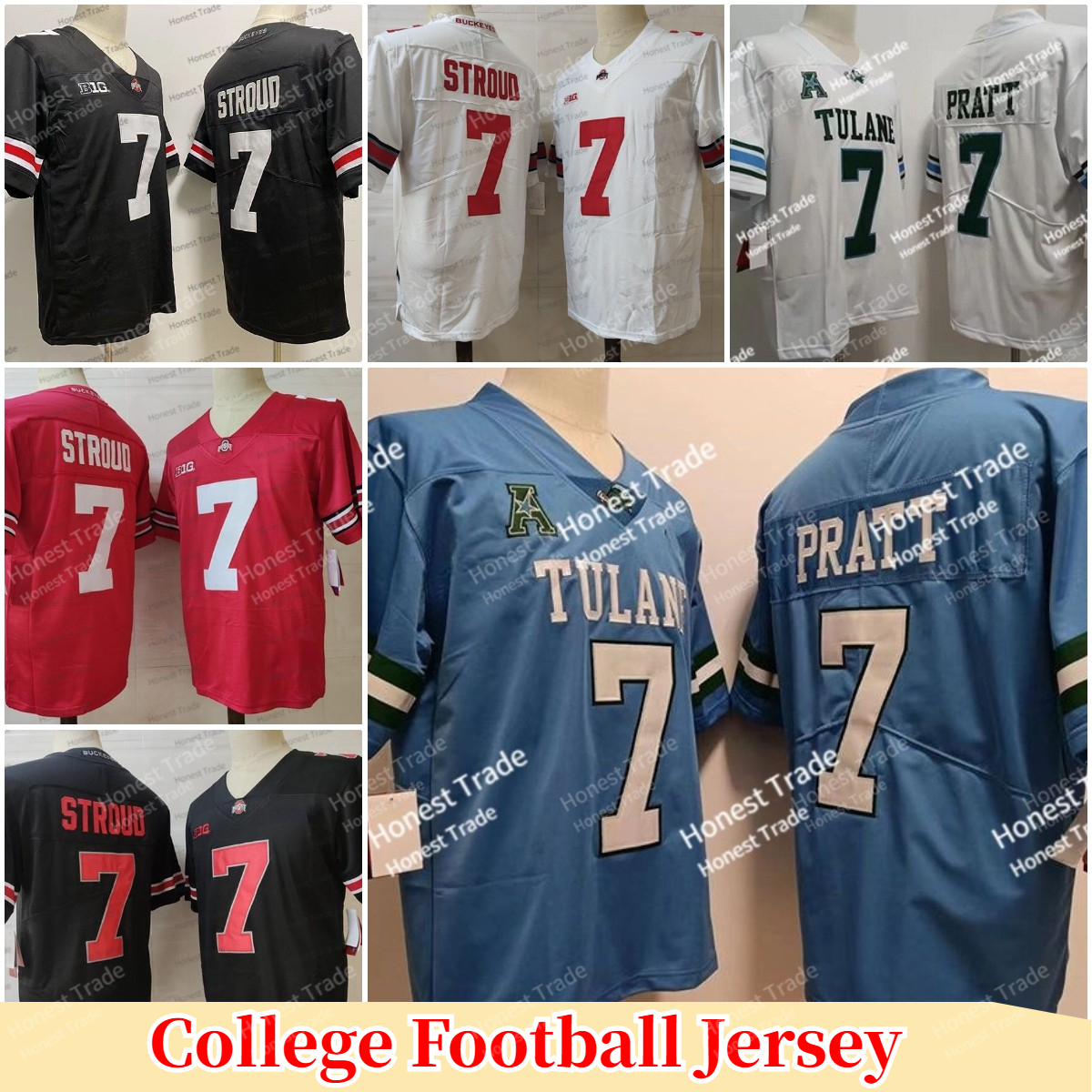 NCAA 7 C.J. Stroud Jersey Ohio State Buckeyes 7 Michael Pratt Football Tulane Green Wave Red White Mens Stitched Jersey Outdoor, Mens jersey
NCAA 7 C.J. Stroud Jersey Ohio State Buckeyes 7 Michael Pratt Football Tulane Green Wave Red White Mens Stitched Jersey Outdoor, Mens jersey
