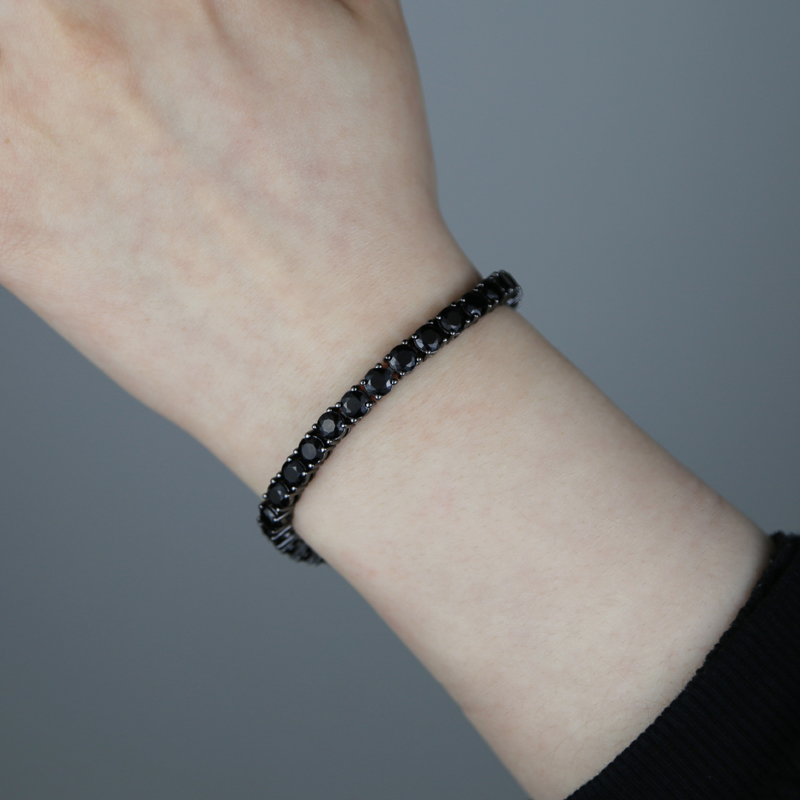 Iced Out 5mm Cz Tennis Chain Necklace Bracelet Plated Black Gold for Women Men Hip Hop Punk Styles Necklaces Jewelry Wholesale