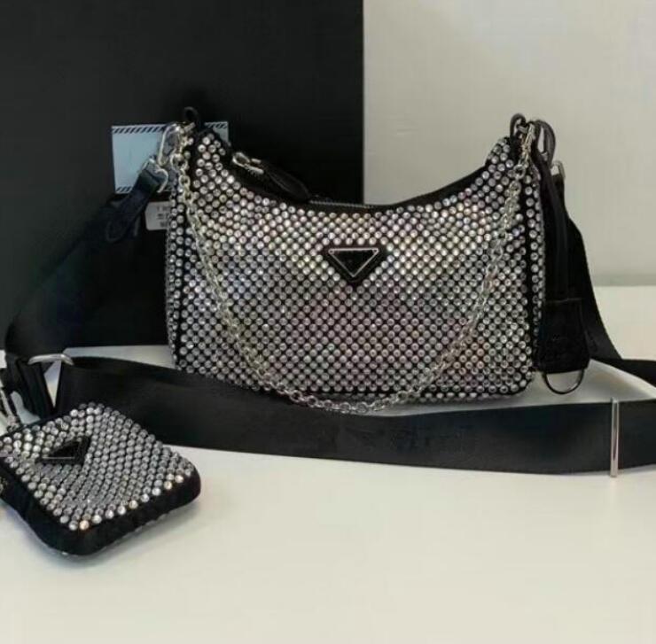 Women Designers 2pcs/set Diamond Luxurys Shoulder Bag High Quality Leather Classic Brand Underarm Hobo Bags Fashion Lady Wallet Purses, Black
Women Designers 2pcs/set Diamond Luxurys Shoulder Bag High Quality Leather Classic Brand Underarm Hobo Bags Fashion Lady Wallet Purses, Black