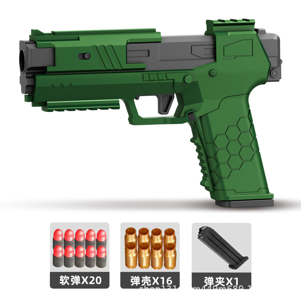 Gecko Soft Bullet Toy Gun Blaster Pistol Manual Handgun Launcher with Bullets For Children Adults Kids Boys Birthday Gifts