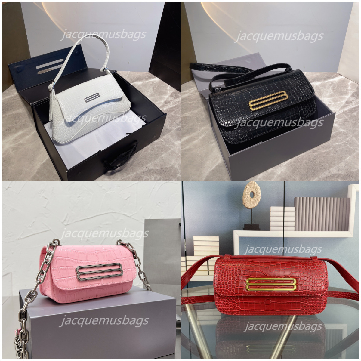 Gossip Chain Designer Shoulder Bags Luxury Evening Bag Crocodile Pattern Handbag Leather Hourglass B Pendant Bags FashionCrossbody HandleBag, Color 1
Gossip Chain Designer Shoulder Bags Luxury Evening Bag Crocodile Pattern Handbag Leather Hourglass B Pendant Bags FashionCrossbody HandleBag, Color 1