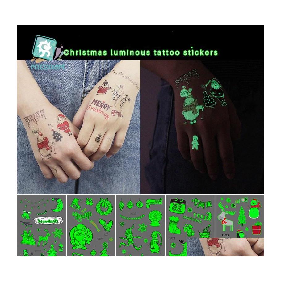 Temporary Tattoos Christmas Luminous Tattoo For Kids Fake Glowing In Dark Waterproof Stickers Xmas Decorations Drop Delivery Health Dhtcv
Temporary Tattoos Christmas Luminous Tattoo For Kids Fake Glowing In Dark Waterproof Stickers Xmas Decorations Drop Delivery Health Dhtcv