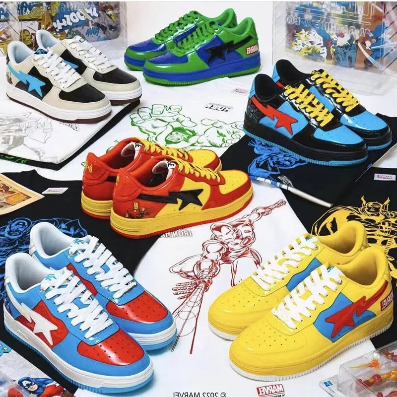 Bapestas Baped Men Women Casual Shoes Sneaker BapeSta Fashion SK8 Sta Camo Black White Green Red Orange Camouflage Trainer Sports Sneakers Platform Shoe With Socks
Bapestas Baped Men Women Casual Shoes Sneaker BapeSta Fashion SK8 Sta Camo Black White Green Red Orange Camouflage Trainer Sports Sneakers Platform Shoe With Socks