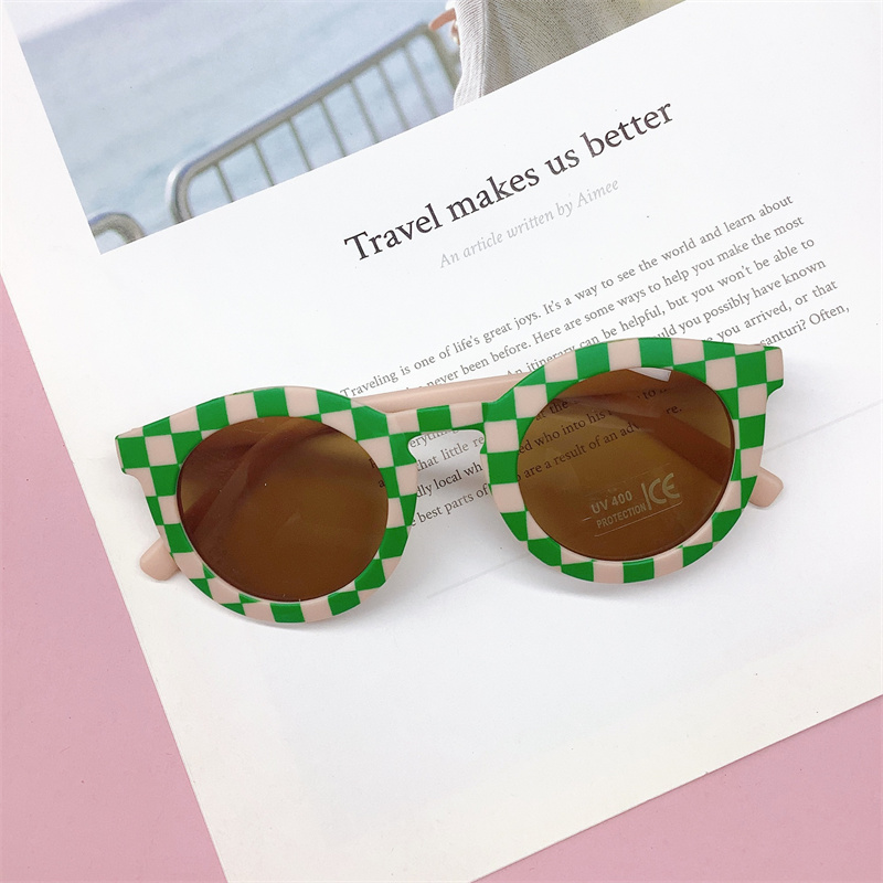 Cute eyewear parent child frosted glasses 1-8 year old baby decorative trendy kids Sunglasses Z260305