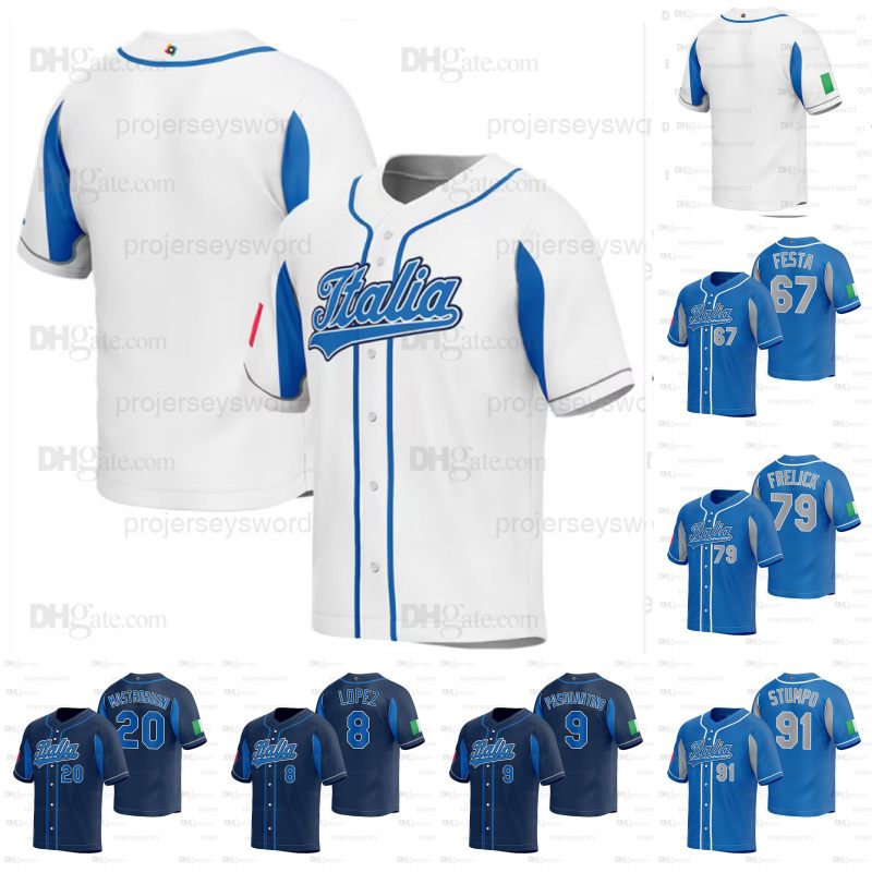 Italy 2023 WBC World Baseball Classic Jersey Navy 91 Mitchell Stumpo 79 Sal Frelick 67 Matt Festa 53 Andre Pallante 24 Brett Sullivan da Silva Fletcher Mastrobuoni, Nevy youth s-xl
Italy 2023 WBC World Baseball Classic Jersey Navy 91 Mitchell Stumpo 79 Sal Frelick 67 Matt Festa 53 Andre Pallante 24 Brett Sullivan da Silva Fletcher Mastrobuoni, Nevy youth s-xl