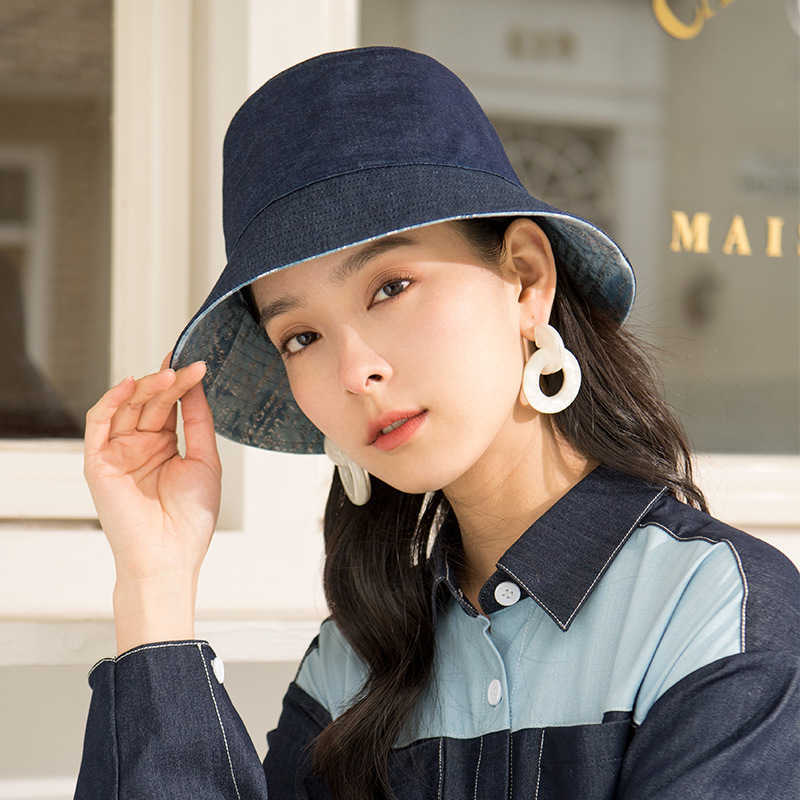 HBP Hat Wide Bucket Brim Hats For Women Outdoor Travel Panama Fisherman Cap Double Sided Wear Flat Top Sunbonnet Fashion Denim Basin Hat Black Blue P230327
HBP Hat Wide Bucket Brim Hats For Women Outdoor Travel Panama Fisherman Cap Double Sided Wear Flat Top Sunbonnet Fashion Denim Basin Hat Black Blue P230327
