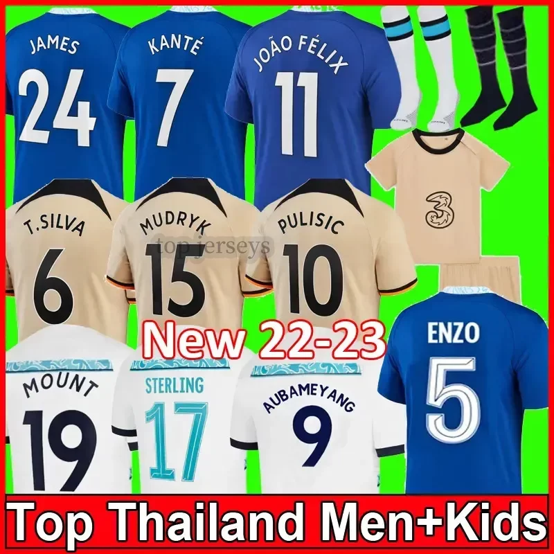Enzo Soccer Jerseys 22 23 Fernandez CFC STERLING Mudryk Joao Felix Football Shirts HAVERTZ PULISIC Jersey Men Kids Kit KANTE JORGINHO CHILWELL ZIYECH KOVACIC Shirt
Enzo Soccer Jerseys 22 23 Fernandez CFC STERLING Mudryk Joao Felix Football Shirts HAVERTZ PULISIC Jersey Men Kids Kit KANTE JORGINHO CHILWELL ZIYECH KOVACIC Shirt