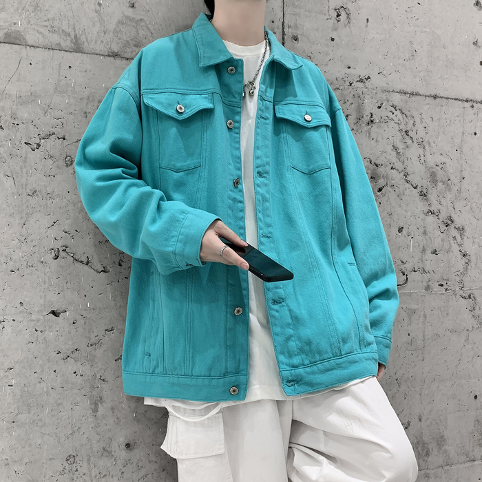 Men's Jackets Spring Men Streetwear Jeans Jackets Solid Color Denim Coats 230225