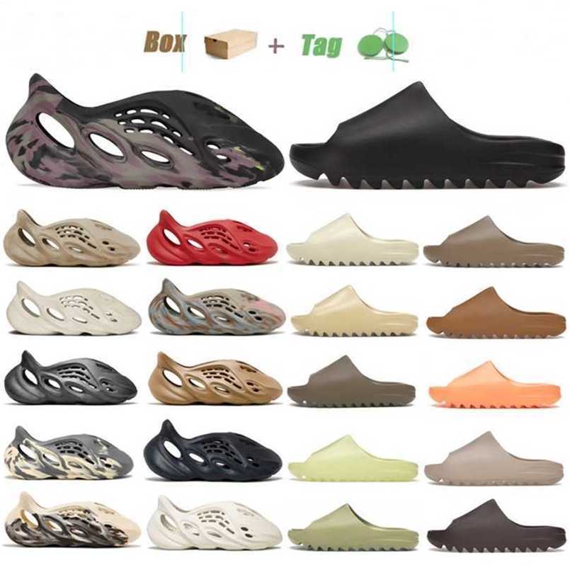 Buy Designer Slipper Foam Runner Onyx Mineral Blue Stone Sage MX Carbon For Sale Men Women Slides Azure Bone Pure Earth Brown Soot Flat Beach Sandals3EO