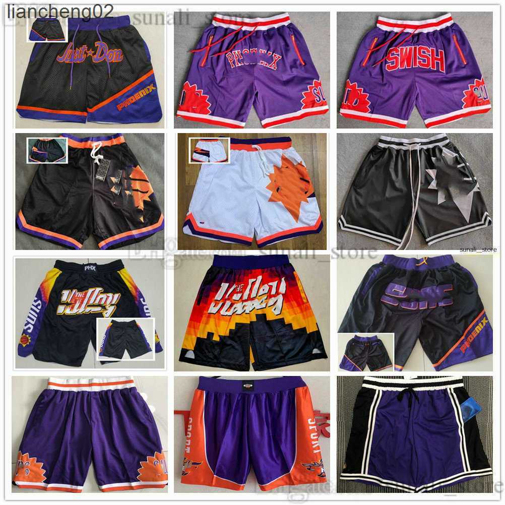 Men's Shorts 2022 Phoenix''Suns''Men Retro Basketball Shorts With Pockets Zipper Sweatpants Purple City Black Breathable Training Pants W0225
Men's Shorts 2022 Phoenix''Suns''Men Retro Basketball Shorts With Pockets Zipper Sweatpants Purple City Black Breathable Training Pants W0225