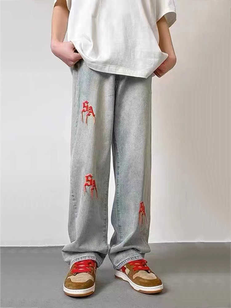 Men's Jeans Embroidery Style Y2k Men's Jeans Straight Spoken Fashion Casual Long Pants Hip hop Boyfriend Wind Jeans Street Clothing Denim Z0225, Beige
Men's Jeans Embroidery Style Y2k Men's Jeans Straight Spoken Fashion Casual Long Pants Hip hop Boyfriend Wind Jeans Street Clothing Denim Z0225, Beige