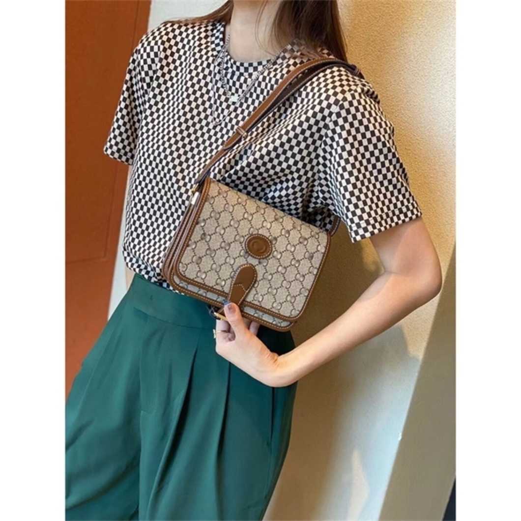 New fashion bag wholesale market small square leisure versatile camera single femaleWomen'sHigh, Brown6