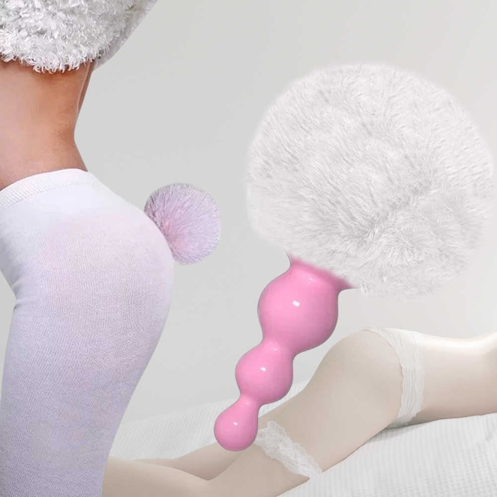 Sex toy massager vibrator Silicone Anal Plug For Men And Women Plush Sex Toy With Rabbit Tail Prostate Massager y Erotic Role Play Butt Shop