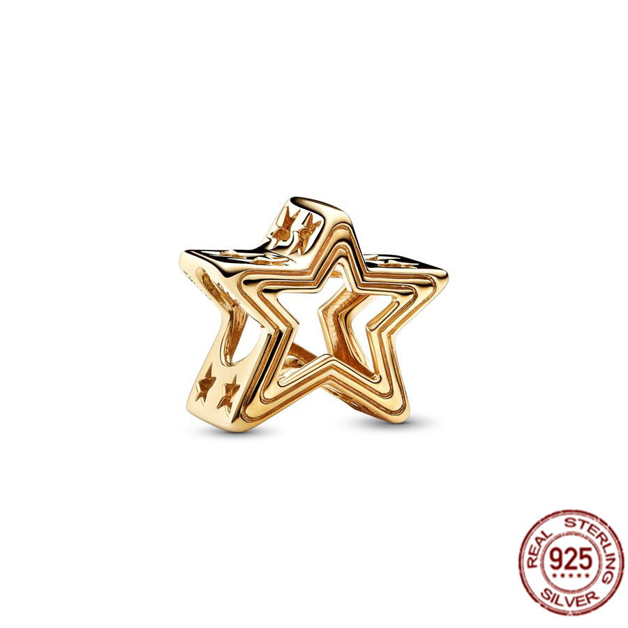 New Popular 925 Sterling Silver Charm Lucky Peaceful Luck Hanging Beads Suitable For Primitive Bracelet Jewelry Charm Gifts
