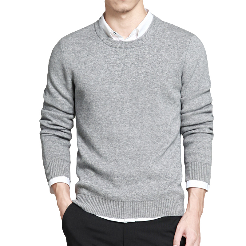 Men's T-Shirts 5XL Men Sweaters Pullover Spring Cotton O-Neck Solid Sweater Jumpers Autumn Male Knitwear Man Big Plus Size Simple Type 230225