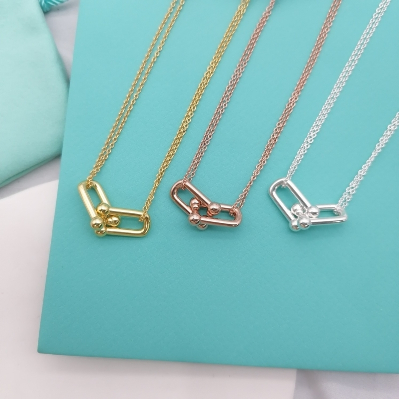 Fashion Luxury Brand 925 Sterling Silver Necklace Double Link Necklaces For Women U-shaped Pendant Necklace With Rose Gold Color Designer Tiff Jewelry Gift with bag
Fashion Luxury Brand 925 Sterling Silver Necklace Double Link Necklaces For Women U-shaped Pendant Necklace With Rose Gold Color Designer Tiff Jewelry Gift with bag