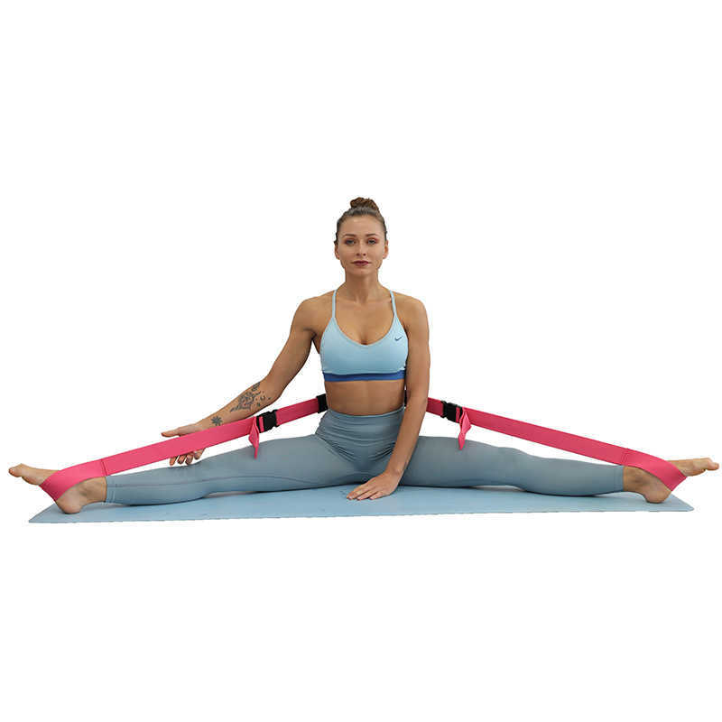 Yoga Stripes Yoga Leg Stretch Belt Yoga Flexibility Stretching Leg Stretcher Strap for Ballet Cheer Dance Gymnastics Trainer J0225