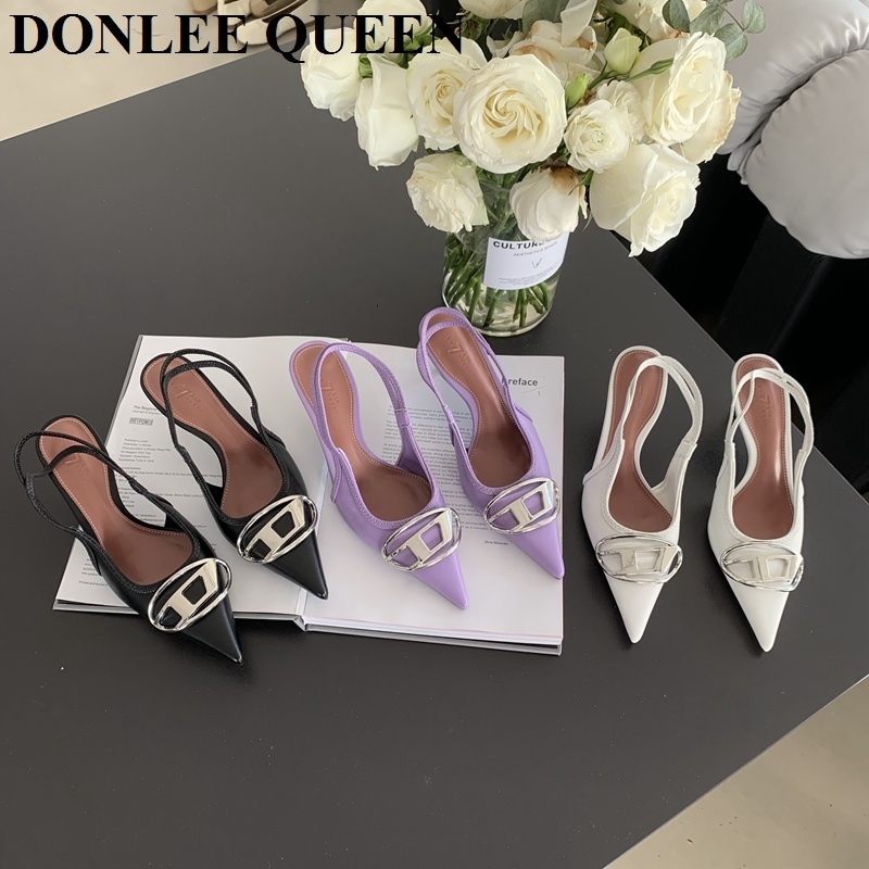 Sandals Fashion High Heel Shoes Women Slingback Sandals Female Pointed Toe Elegant Pumps For Party Shoes Brand Buckle Slip On Mule Mujer 230225, Black
Sandals Fashion High Heel Shoes Women Slingback Sandals Female Pointed Toe Elegant Pumps For Party Shoes Brand Buckle Slip On Mule Mujer 230225, Black