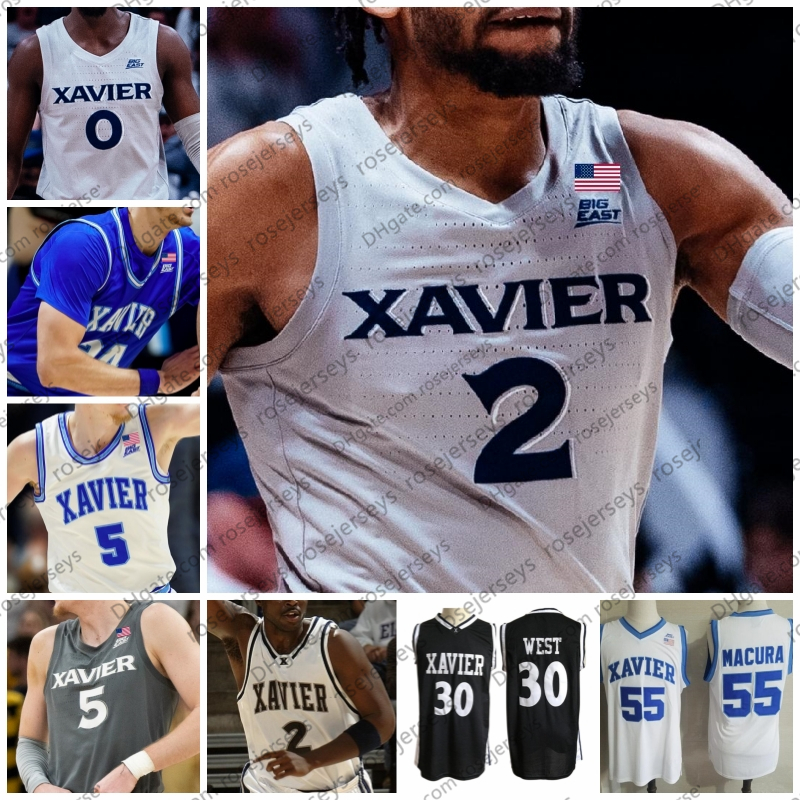 Custom Xavier Musketeers Basketball Jersey Souley Boum Zach Freemantle Jack Nunge Colby Jones Adam Kunkel Men Women Youth Kid NCAA Jerseys S-4XL