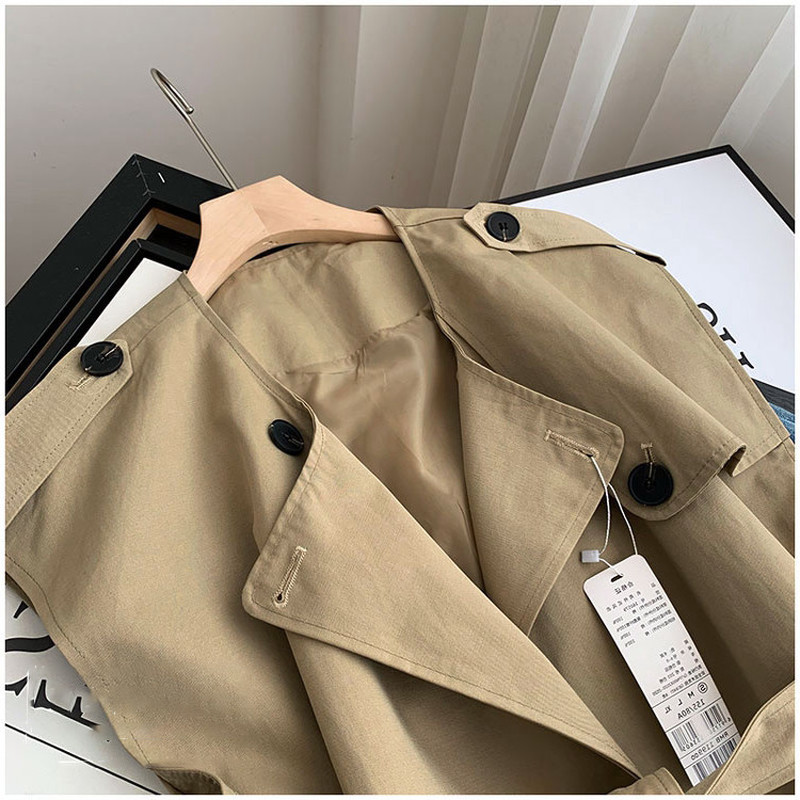 Fashion 2023 Spring New Women Outerwear Coats Trench CoatsTemperament Two-piece Suits Women British Style Windbreaker Vest Jacket Bottoming White Shir