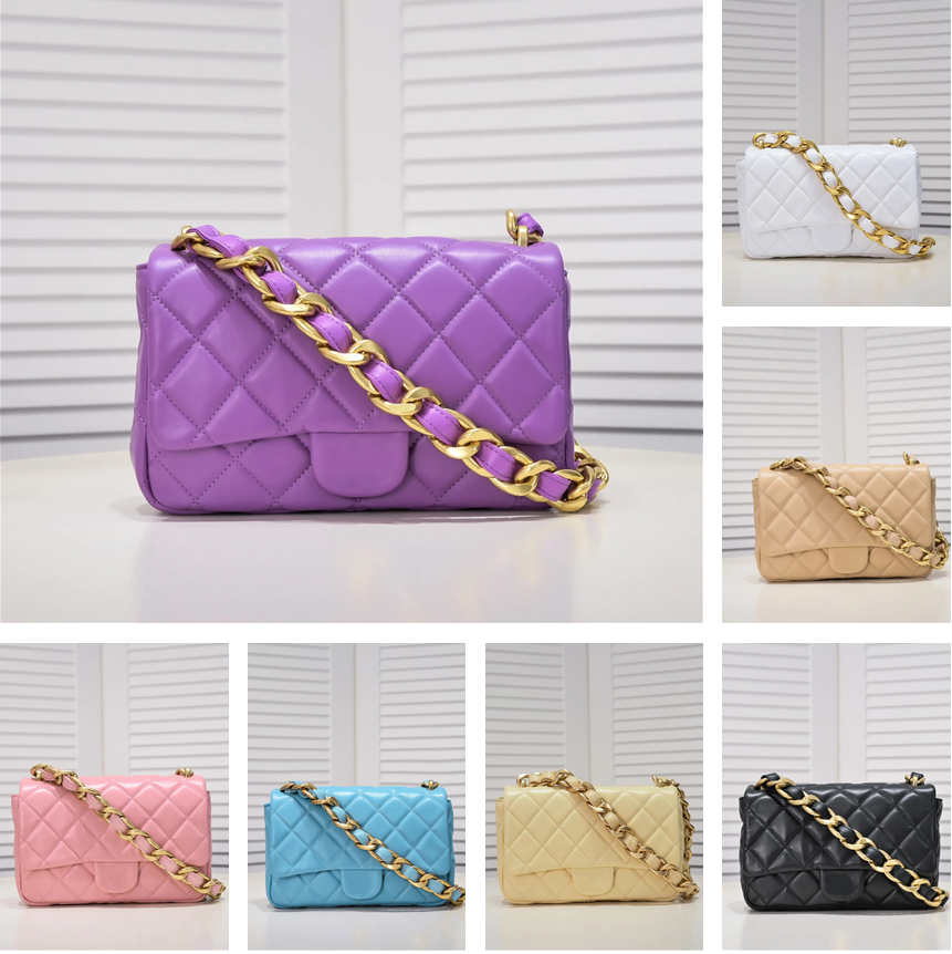 Top quality Classic Flap Quilted Bags Thick Gold Chain GHW Shoulder Turn Lock Purse Luxury Designer Womens Quilted Outdoor Sacoche Handbags C8, Blue
Top quality Classic Flap Quilted Bags Thick Gold Chain GHW Shoulder Turn Lock Purse Luxury Designer Womens Quilted Outdoor Sacoche Handbags C8, Blue
