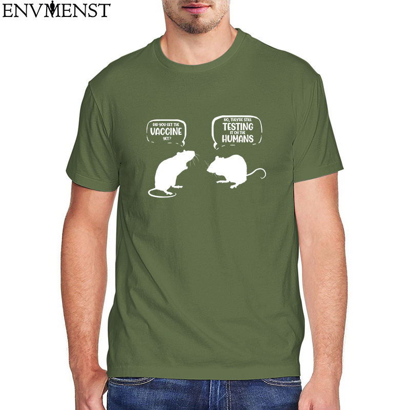 Men's T Shirts Summer Mens Loose Clothes Vintage Short Sleeve Fashion Lab Rats Vaccine Did You Get The Yet T-Shirt Men Top 123 3QEQ, Army green
Men's T Shirts Summer Mens Loose Clothes Vintage Short Sleeve Fashion Lab Rats Vaccine Did You Get The Yet T-Shirt Men Top 123 3QEQ, Army green