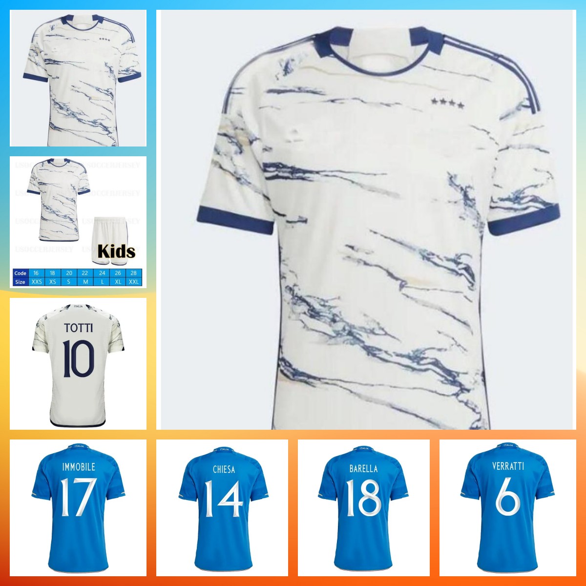 2023 2024 BONUCCI ITALYS Newest soccer Jerseys home AWAY 23 24 italia VERRATTI men kids kit CHIESA BARELLA maglie da calcio CHIELLINI Pellegrini Immobile FOOTBALL, 03
2023 2024 BONUCCI ITALYS Newest soccer Jerseys home AWAY 23 24 italia VERRATTI men kids kit CHIESA BARELLA maglie da calcio CHIELLINI Pellegrini Immobile FOOTBALL, 03